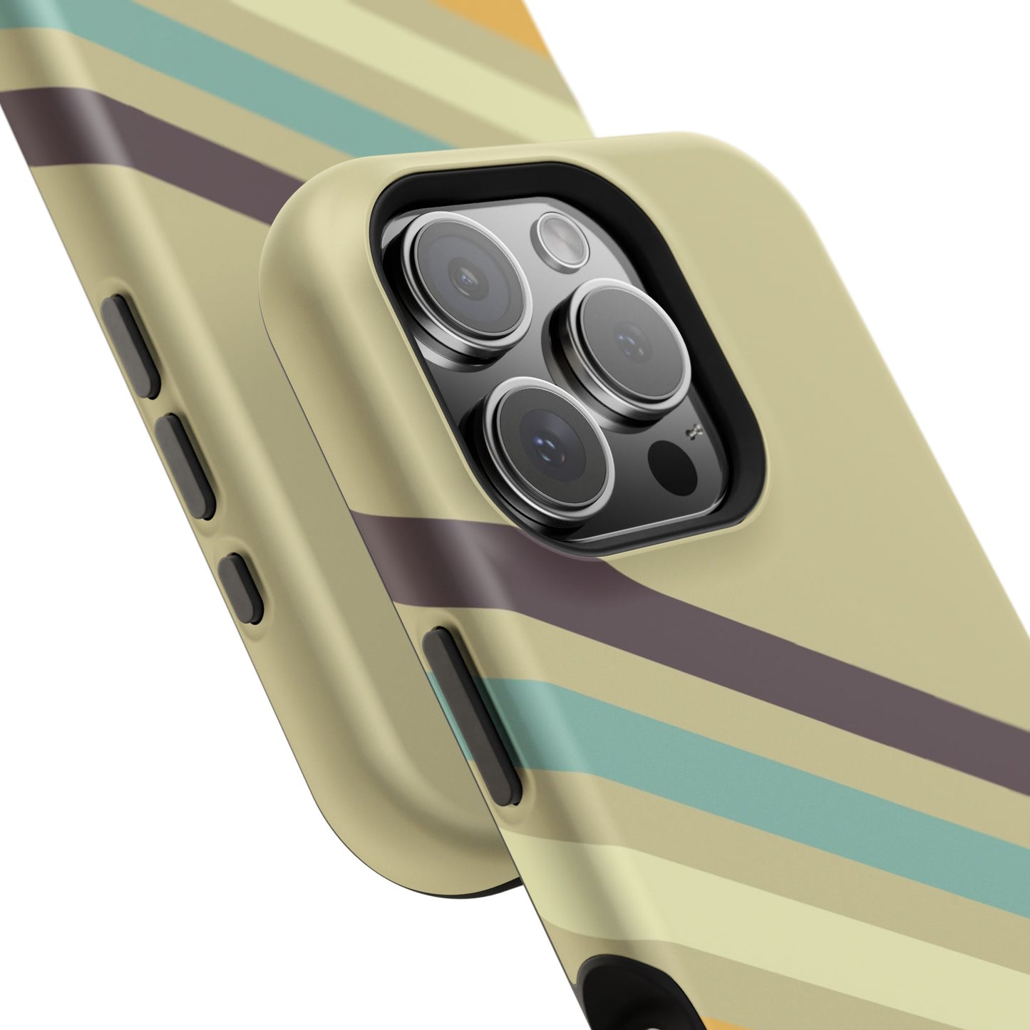 Retro Striped Case for iPhone 16, 15, 14, 13 - MagSafe Magnetic Tough Case by HitStickers