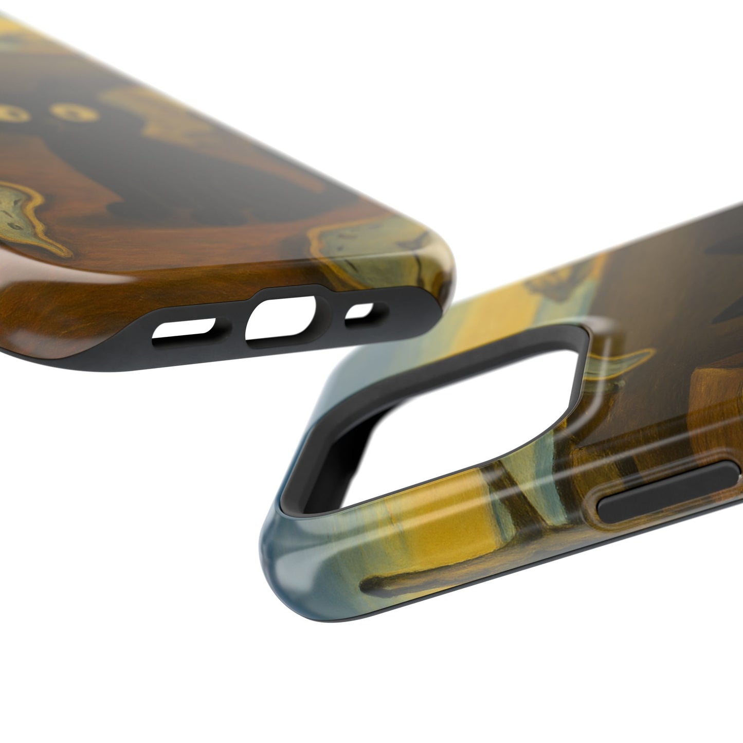 The Cat of Melting Time – Dalí Inspired – iPhone 16, 15, 14, 13 – MagSafe Magnetic Tough Case by HitStickers