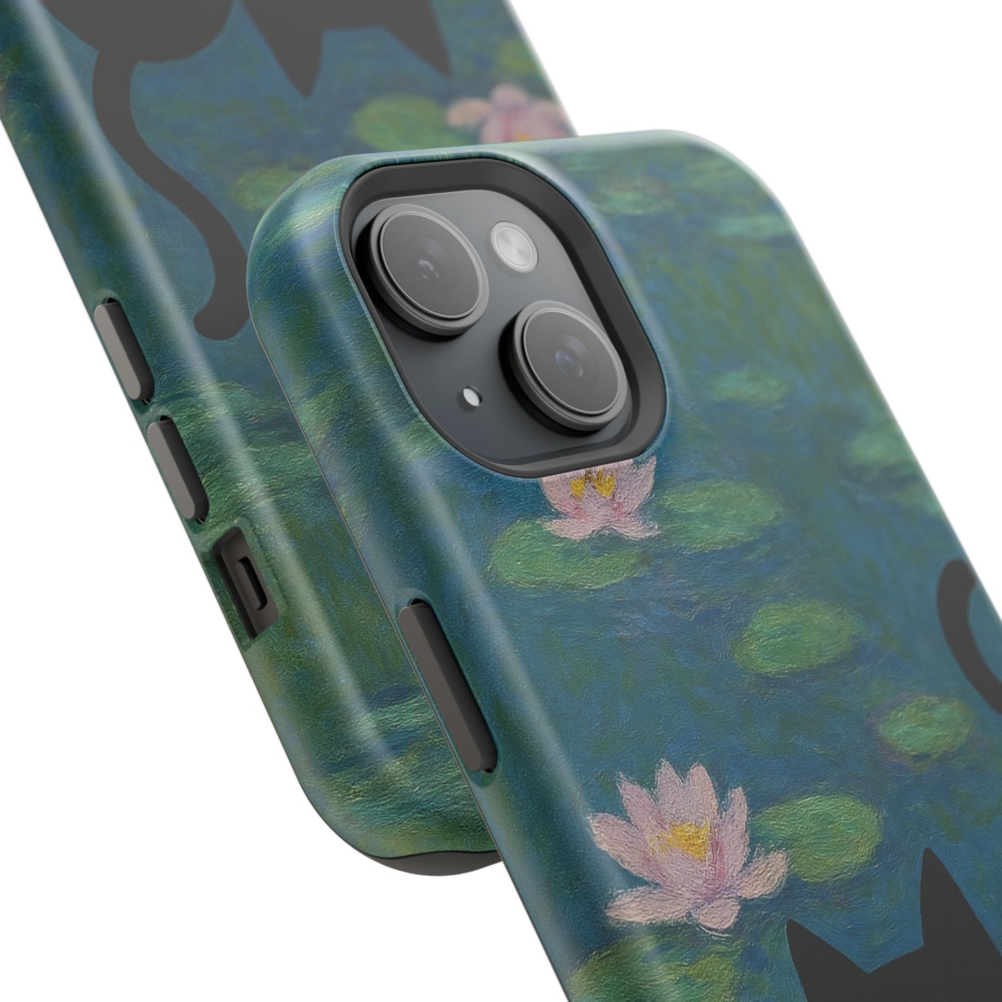 Water Lily Cat – Monet Inspired – iPhone 16, 15, 14, 13 – MagSafe Magnetic Tough Case by HitStickers