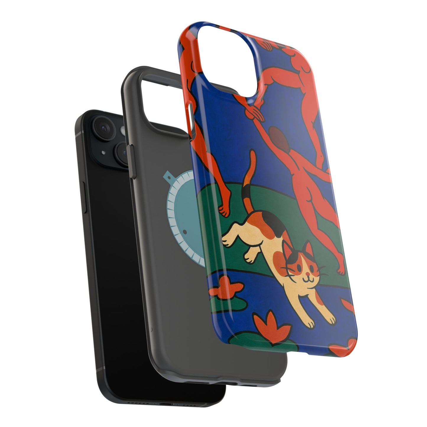 Dancing with the Cat – Matisse Inspired – iPhone 16, 15, 14, 13 – MagSafe Magnetic Tough Case by HitStickers
