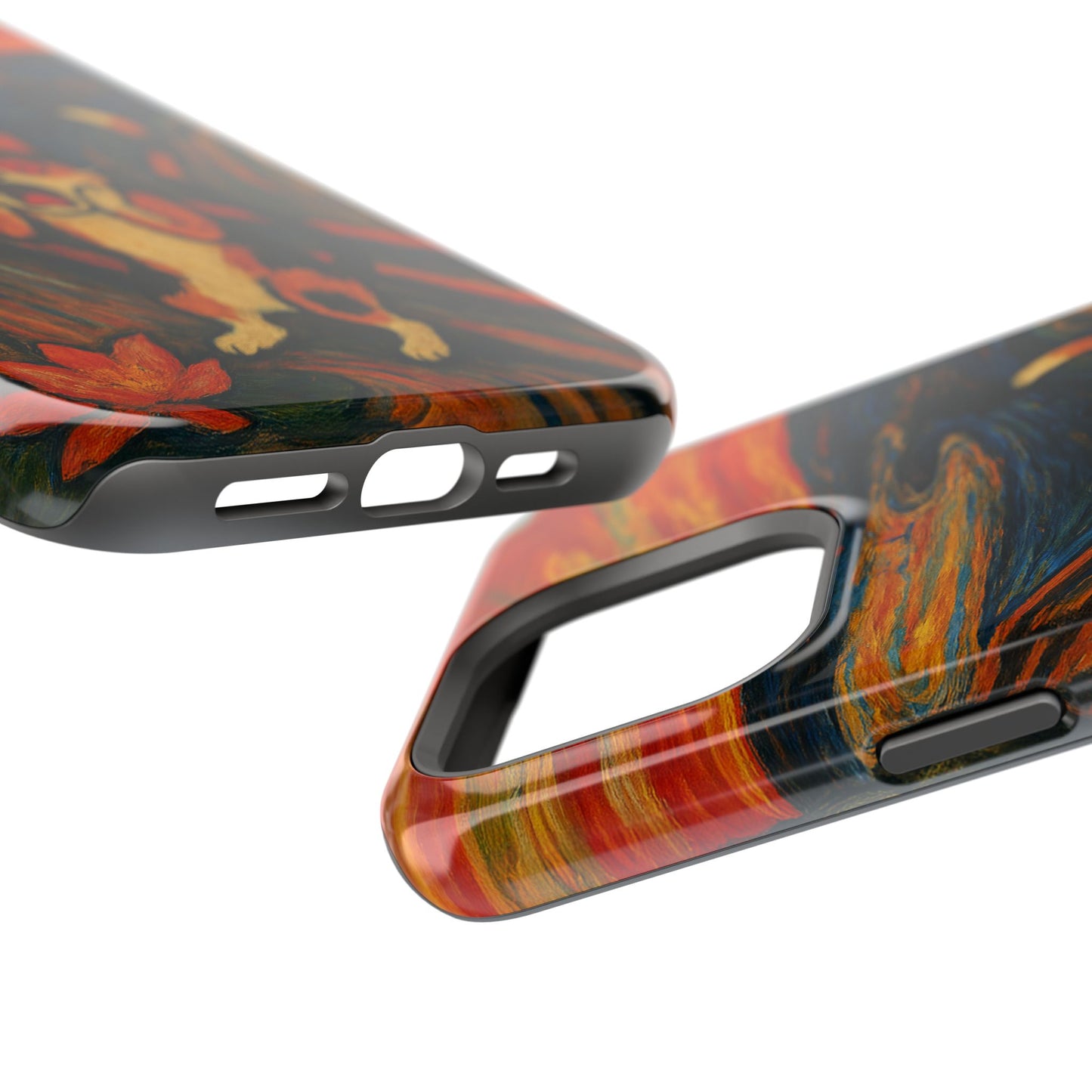 The Cat Scream – Munch Inspired – iPhone 16, 15, 14, 13 – MagSafe Magnetic Tough Case by HitStickers