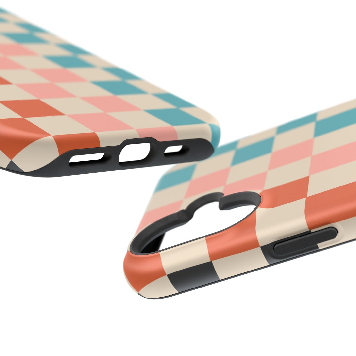Retro Check Pop – iPhone 16, 15, 14, 13 – MagSafe Magnetic Tough Case by HitStickers