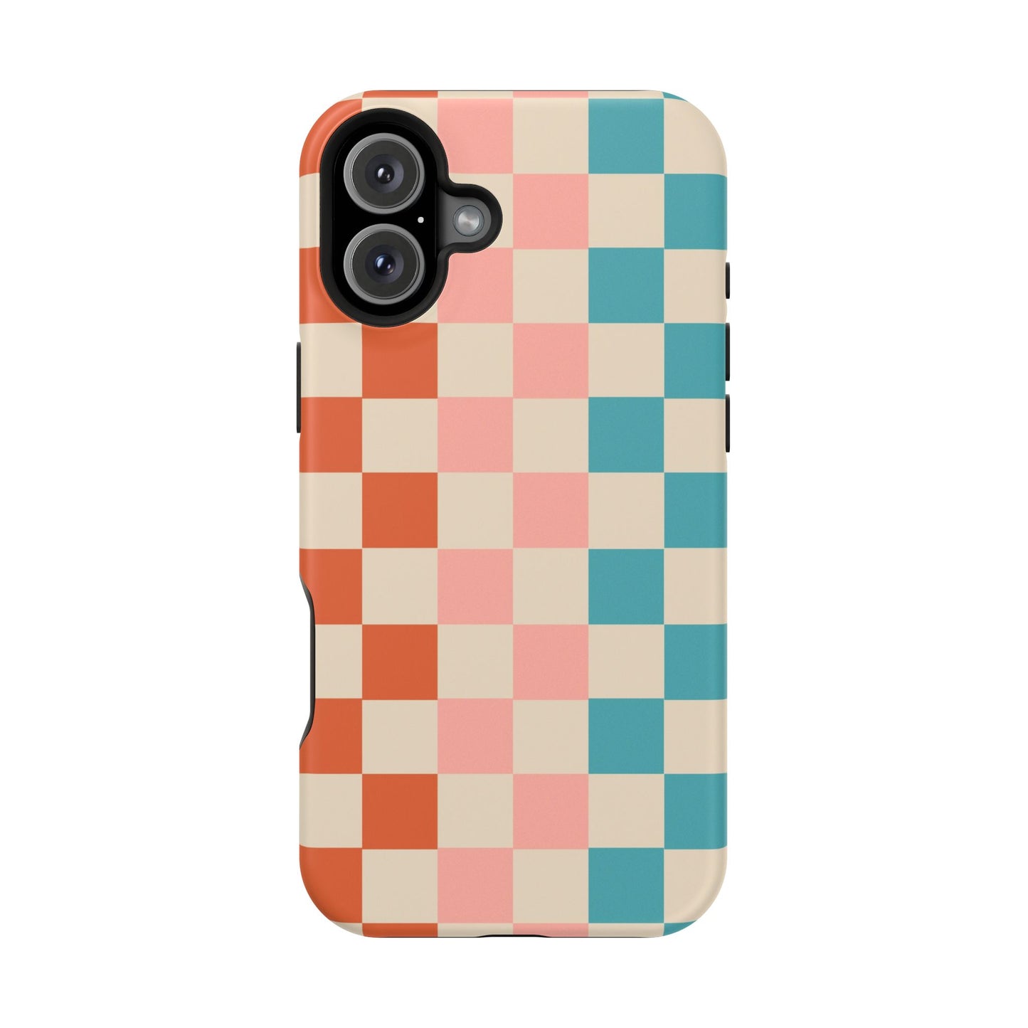 Retro Check Pop – iPhone 16, 15, 14, 13 – MagSafe Magnetic Tough Case by HitStickers