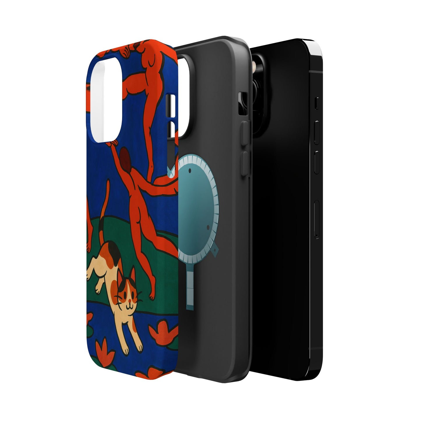 Dancing with the Cat – Matisse Inspired – iPhone 16, 15, 14, 13 – MagSafe Magnetic Tough Case by HitStickers