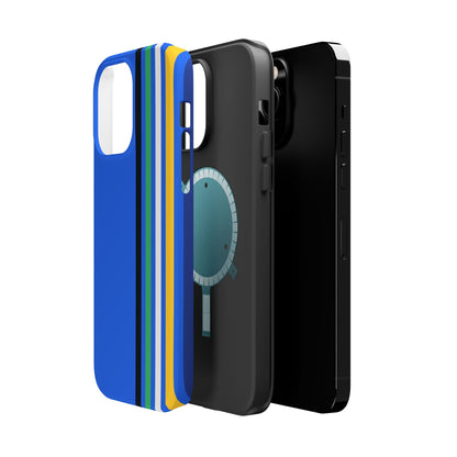 Electric Stripes iPhone 16, 15, 14, 13 - MagSafe Magnetic Tough Case by HitStickers