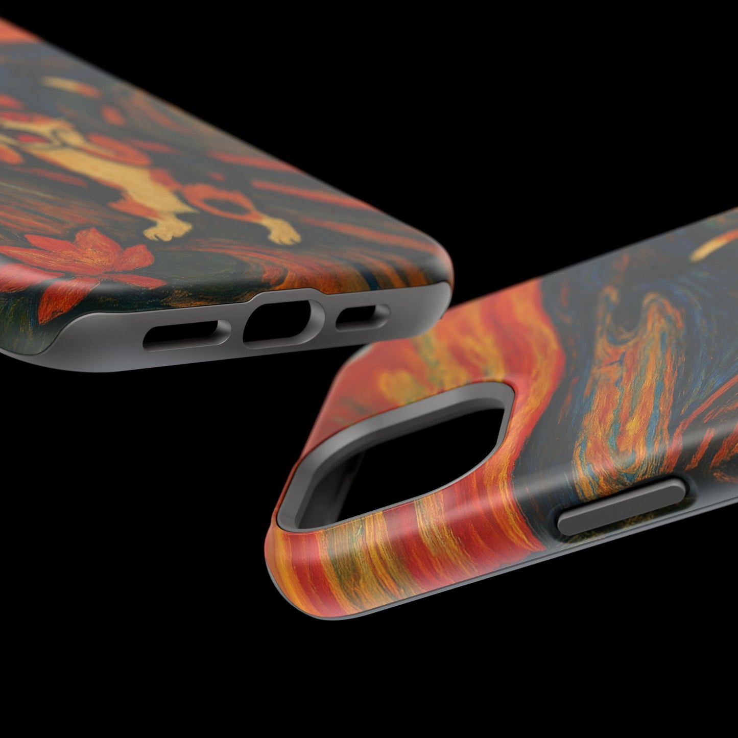 The Cat Scream – Munch Inspired – iPhone 16, 15, 14, 13 – MagSafe Magnetic Tough Case by HitStickers