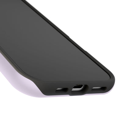 Lavender Love Striped – iPhone 16, 15, 14, 13 – MagSafe Magnetic Tough Case by HitStickers