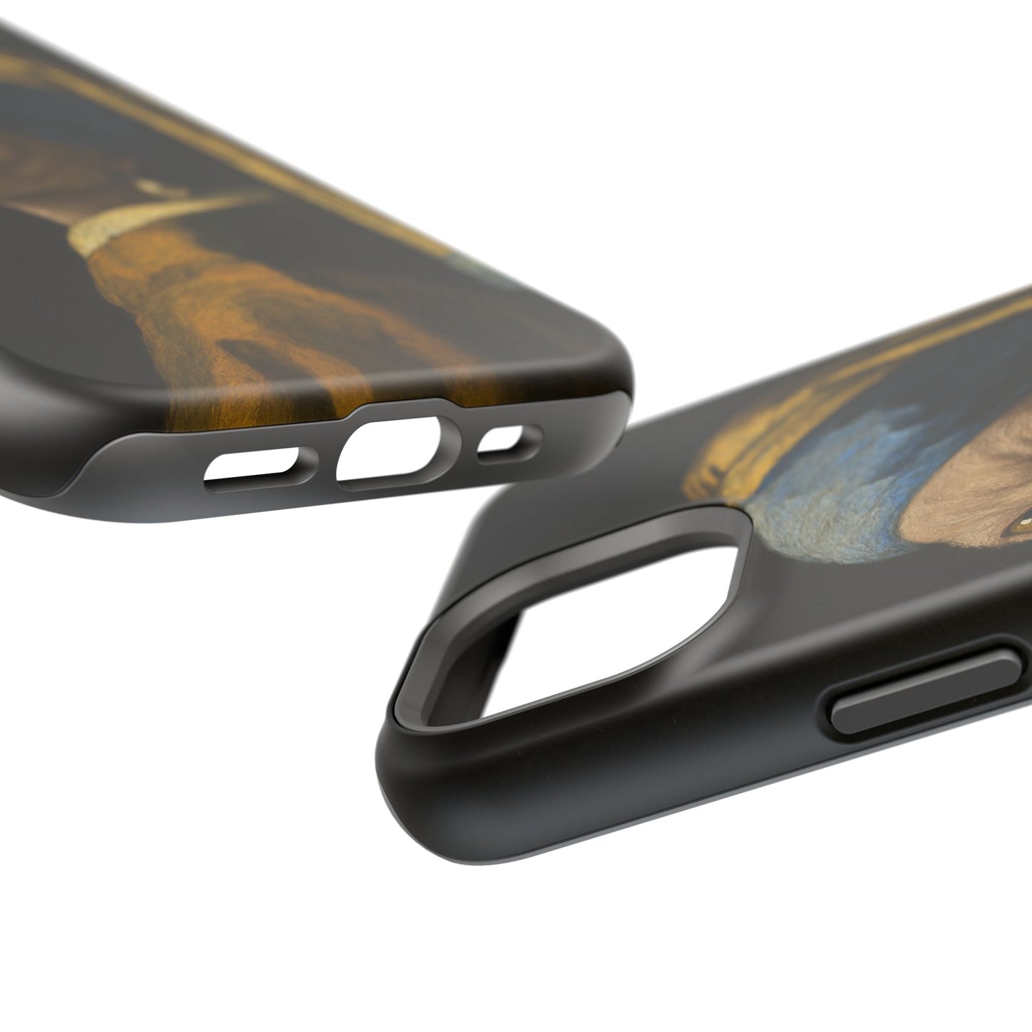 Cat with a Pearl Earring – Vermeer Inspired – iPhone 16, 15, 14, 13 – MagSafe Magnetic Tough Case by HitStickers