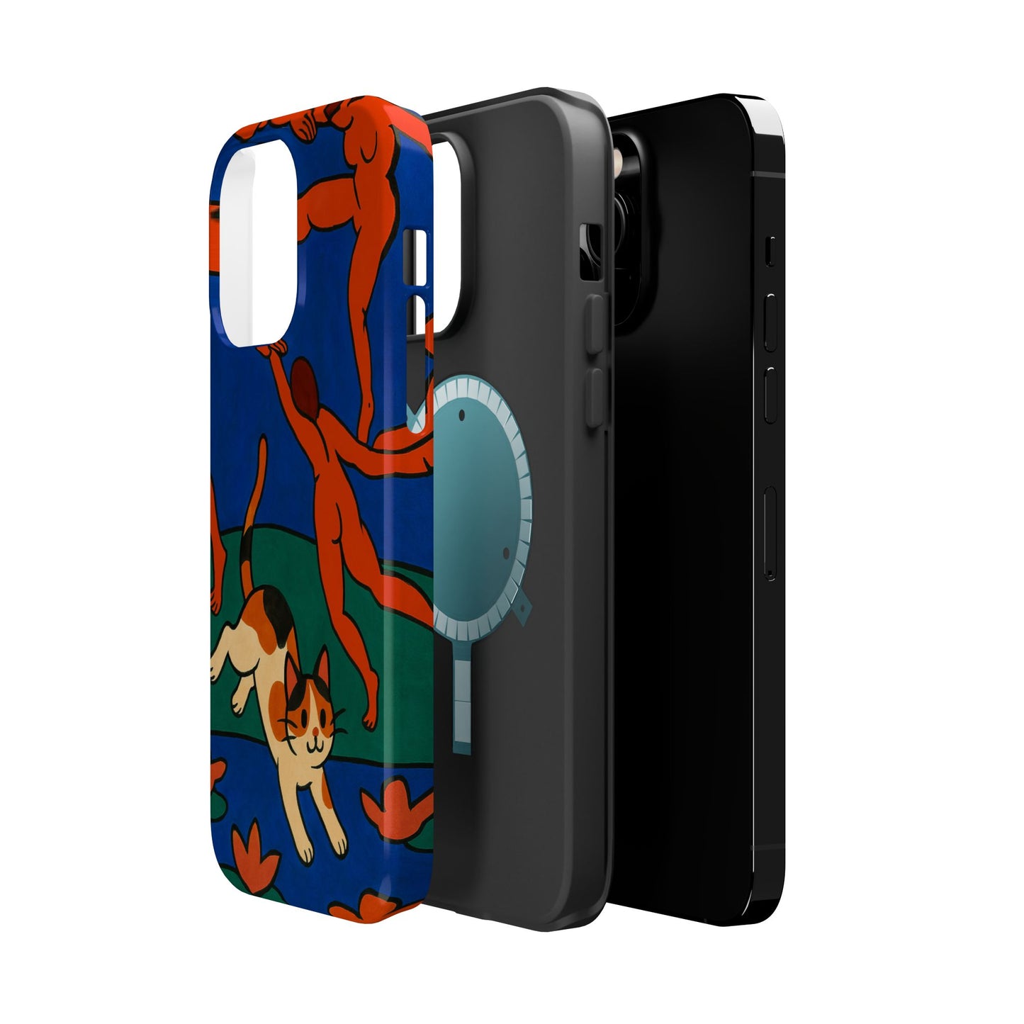 Dancing with the Cat – Matisse Inspired – iPhone 16, 15, 14, 13 – MagSafe Magnetic Tough Case by HitStickers
