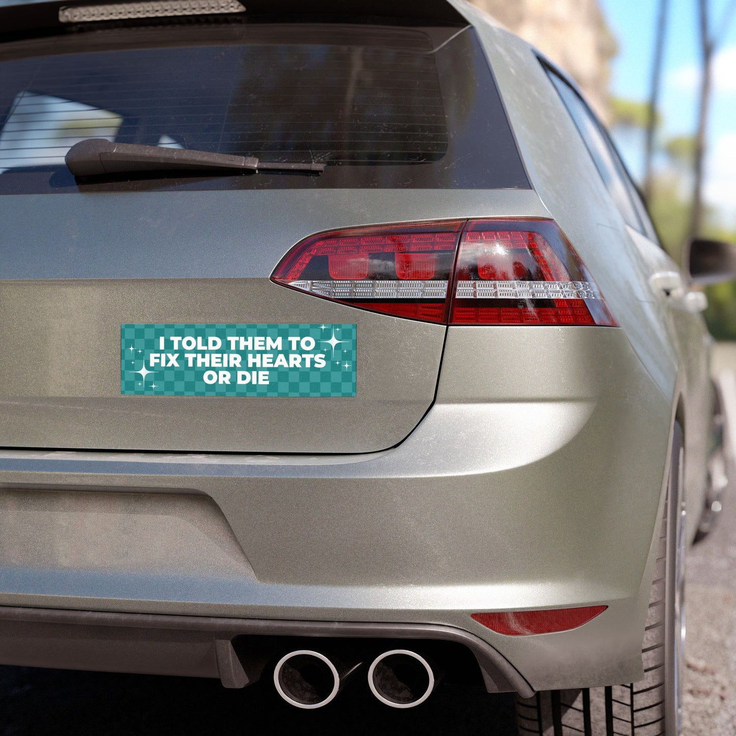 I Told Them to Fix Their Hearts or Die - Inspirational Car Magnet – Motivational Bumper Sticker Alternative for Vehicles