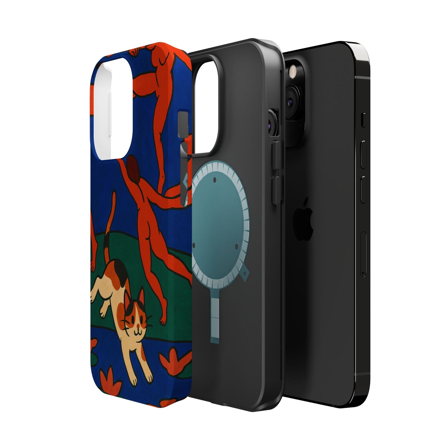 Dancing with the Cat – Matisse Inspired – iPhone 16, 15, 14, 13 – MagSafe Magnetic Tough Case by HitStickers
