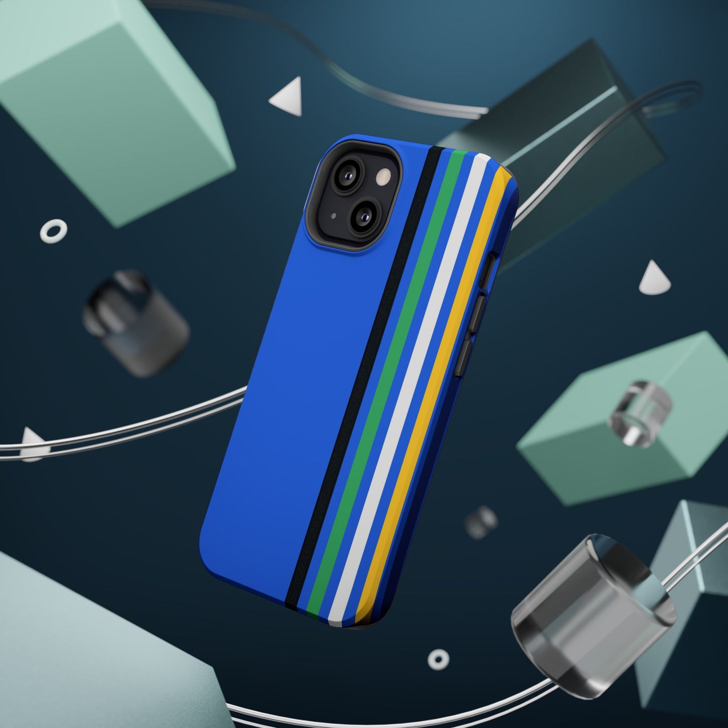 Electric Stripes iPhone 16, 15, 14, 13 - MagSafe Magnetic Tough Case by HitStickers