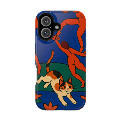 Dancing with the Cat – Matisse Inspired – iPhone 16, 15, 14, 13 – MagSafe Magnetic Tough Case by HitStickers