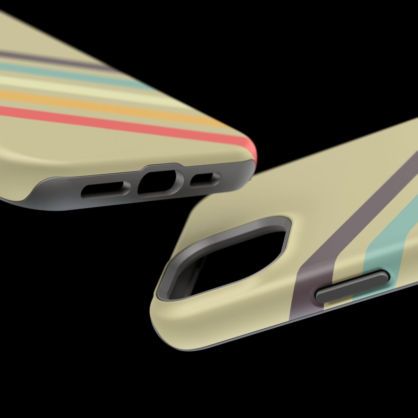 Retro Striped Case for iPhone 16, 15, 14, 13 - MagSafe Magnetic Tough Case by HitStickers