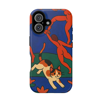 Dancing with the Cat – Matisse Inspired – iPhone 16, 15, 14, 13 – MagSafe Magnetic Tough Case by HitStickers