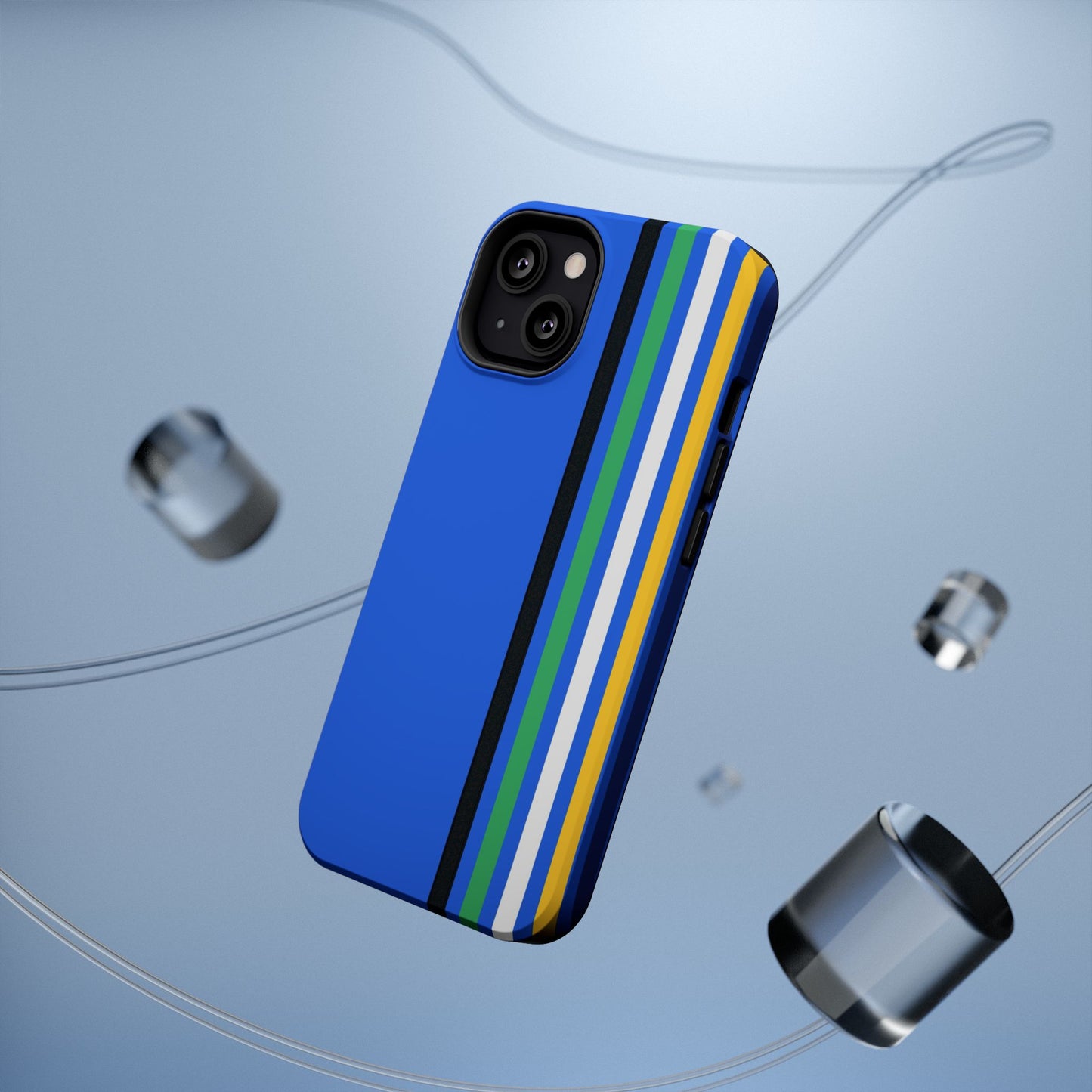 Electric Stripes iPhone 16, 15, 14, 13 - MagSafe Magnetic Tough Case by HitStickers