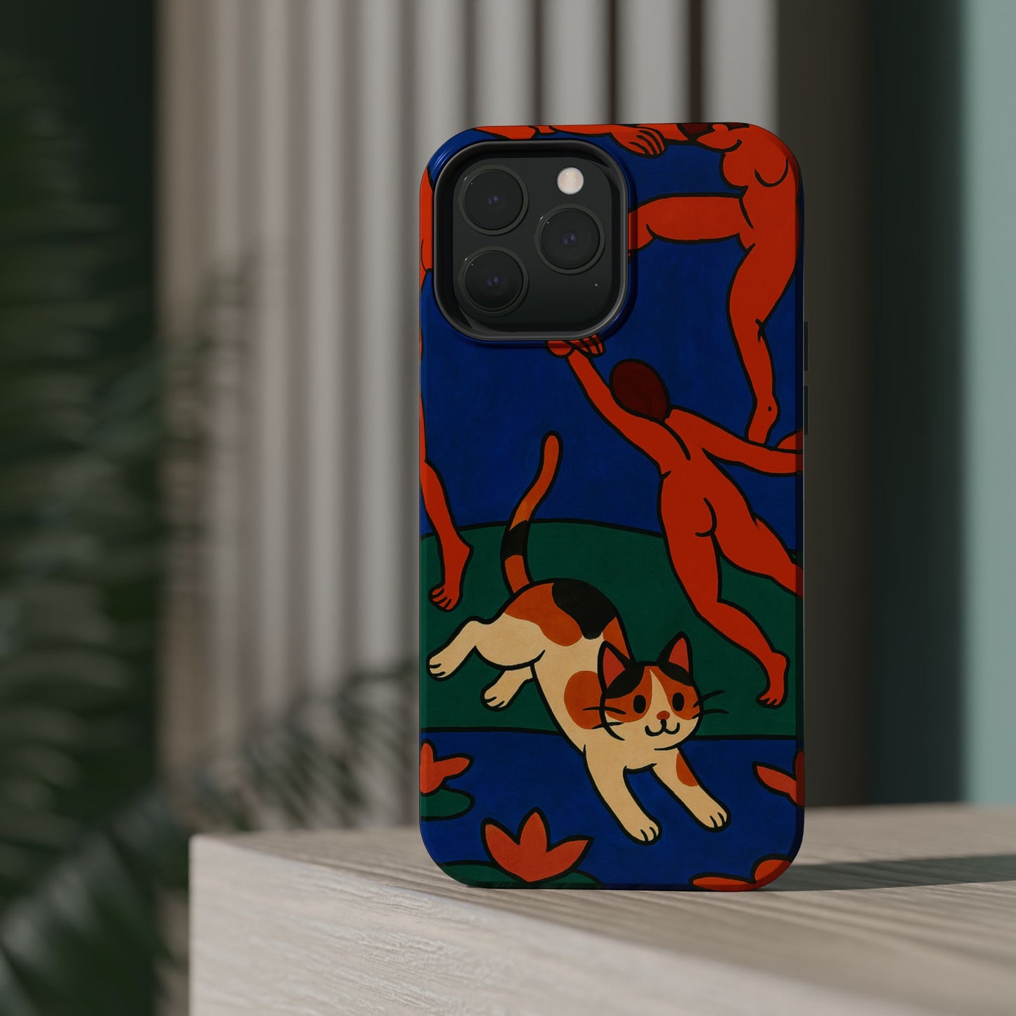 Dancing with the Cat – Matisse Inspired – iPhone 16, 15, 14, 13 – MagSafe Magnetic Tough Case by HitStickers