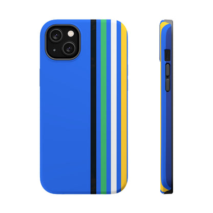 Electric Stripes iPhone 16, 15, 14, 13 - MagSafe Magnetic Tough Case by HitStickers