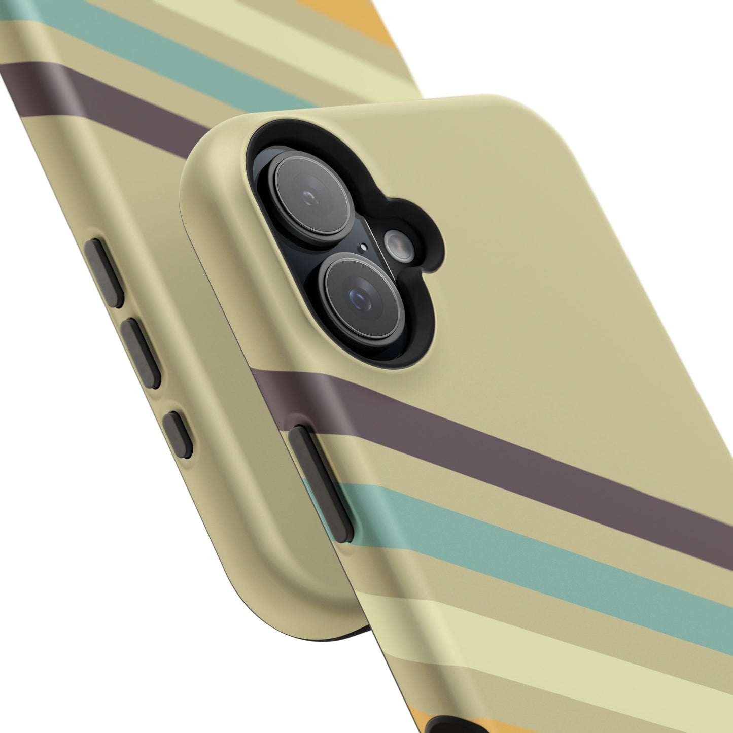 Retro Striped Case for iPhone 16, 15, 14, 13 - MagSafe Magnetic Tough Case by HitStickers