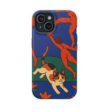 Dancing with the Cat – Matisse Inspired – iPhone 16, 15, 14, 13 – MagSafe Magnetic Tough Case by HitStickers