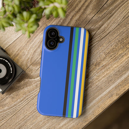 Electric Stripes iPhone 16, 15, 14, 13 - MagSafe Magnetic Tough Case by HitStickers