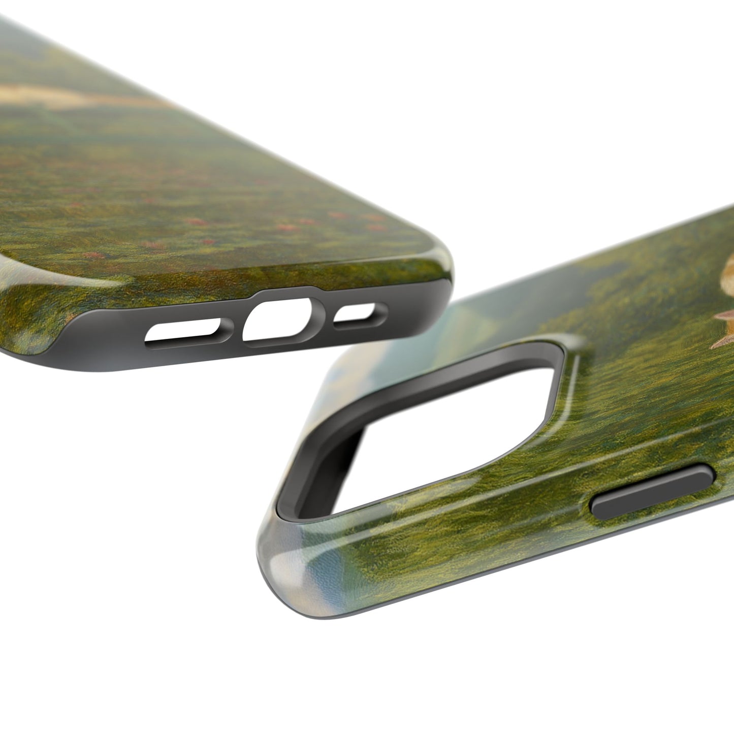Sleeping Cat on the Japanese Bridge – Monet Inspired – iPhone 16, 15, 14, 13 – MagSafe Magnetic Tough Case by HitStickers