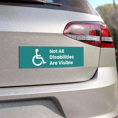 Not All Disabilities Are Visible Car Magnet – Disability Awareness Vehicle Accessory – Invisible Disability Bumper Sticker