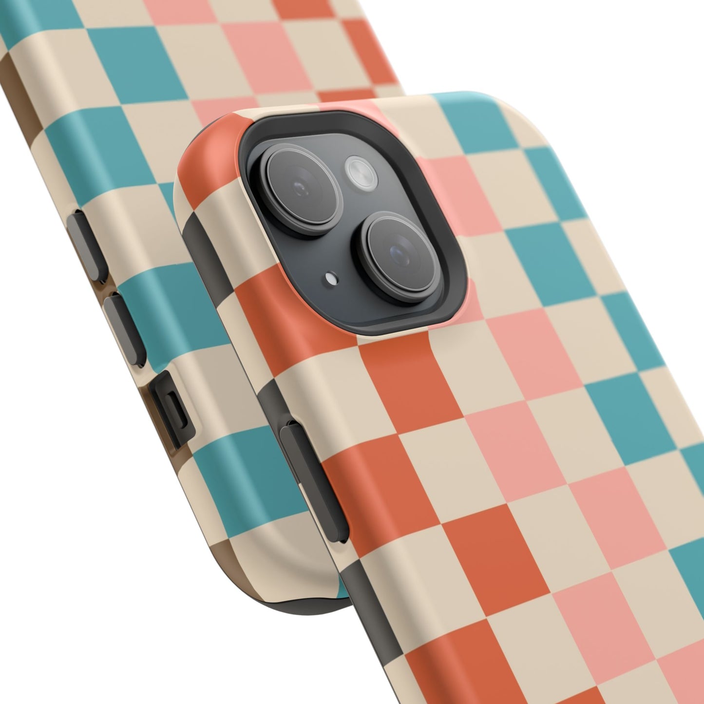 Retro Check Pop – iPhone 16, 15, 14, 13 – MagSafe Magnetic Tough Case by HitStickers