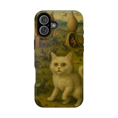 Garden of Cat Delights – Bosch Inspired – iPhone 16, 15, 14, 13 – MagSafe Magnetic Tough Case by HitStickers