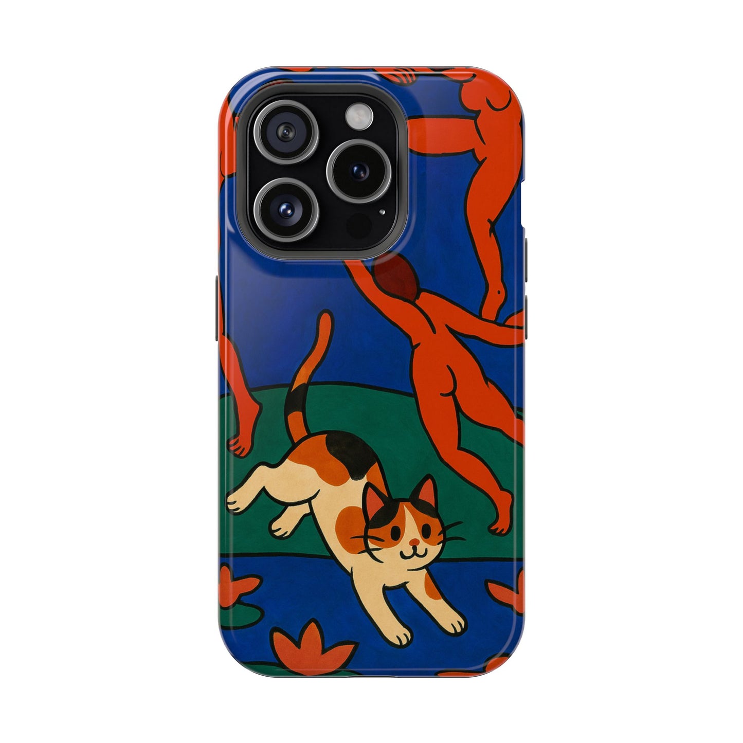 Dancing with the Cat – Matisse Inspired – iPhone 16, 15, 14, 13 – MagSafe Magnetic Tough Case by HitStickers