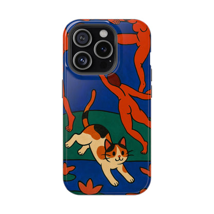 Dancing with the Cat – Matisse Inspired – iPhone 16, 15, 14, 13 – MagSafe Magnetic Tough Case by HitStickers
