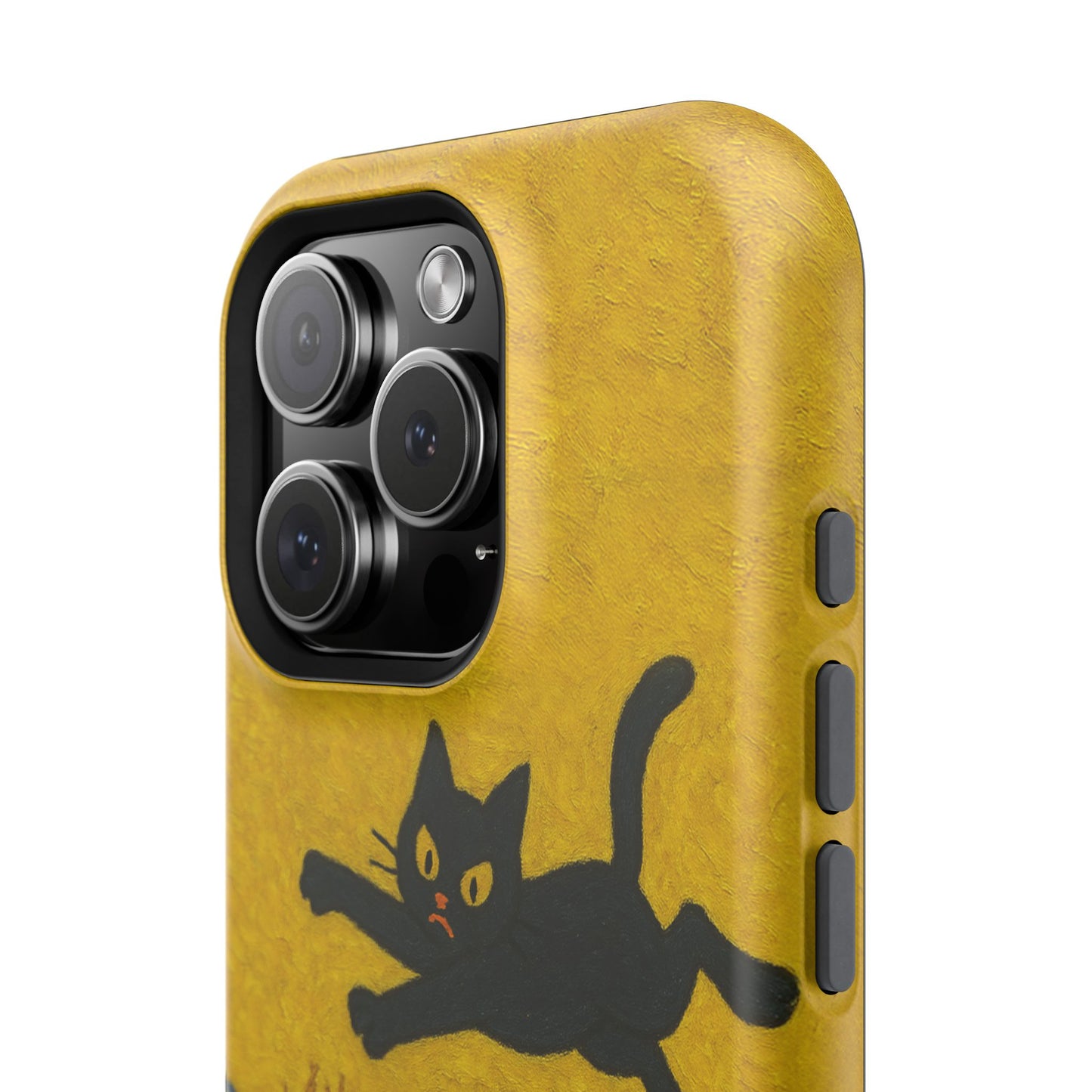 Mischievous Cat & Sunflowers – Van Gogh Inspired – iPhone 16, 15, 14, 13 – MagSafe Magnetic Tough Case by HitStickers