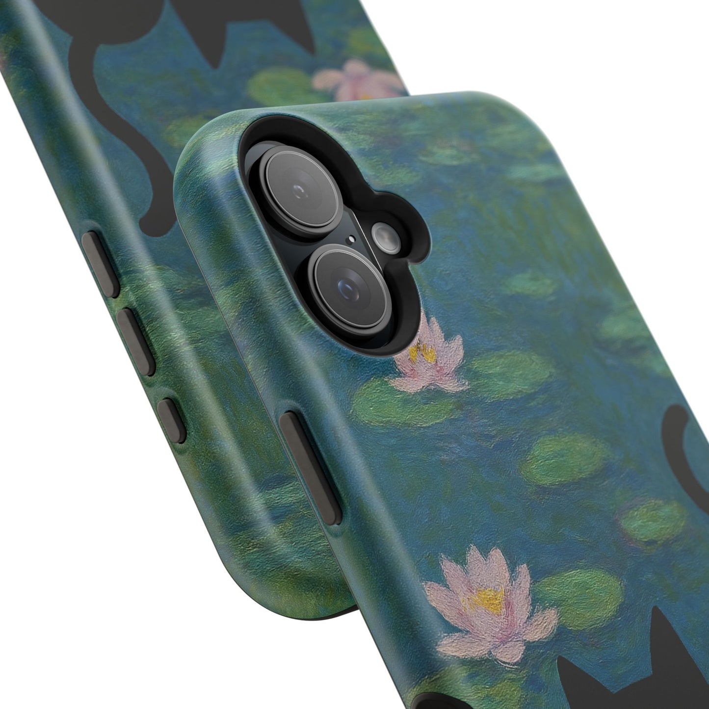 Water Lily Cat – Monet Inspired – iPhone 16, 15, 14, 13 – MagSafe Magnetic Tough Case by HitStickers