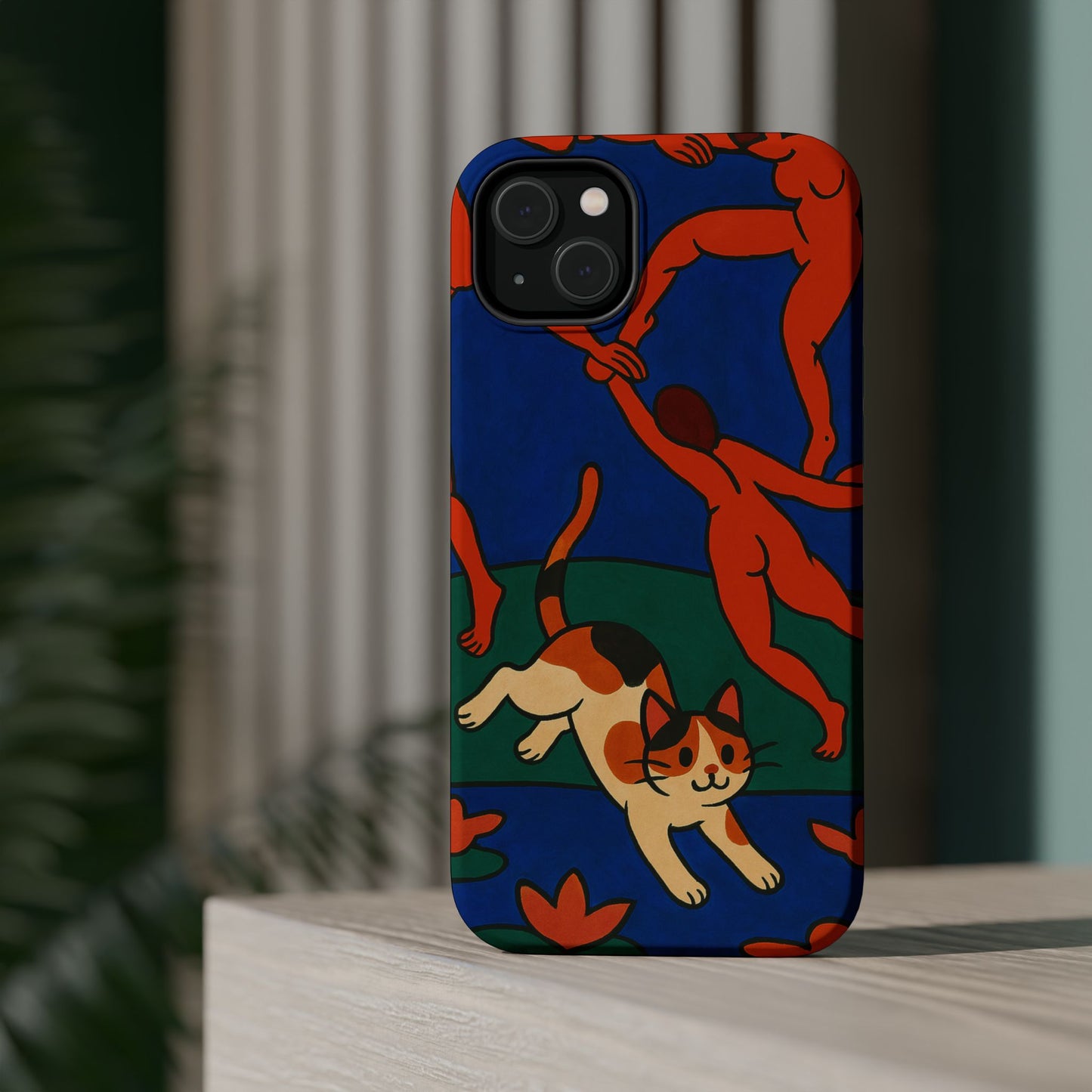 Dancing with the Cat – Matisse Inspired – iPhone 16, 15, 14, 13 – MagSafe Magnetic Tough Case by HitStickers