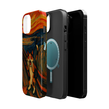 The Cat Scream – Munch Inspired – iPhone 16, 15, 14, 13 – MagSafe Magnetic Tough Case by HitStickers
