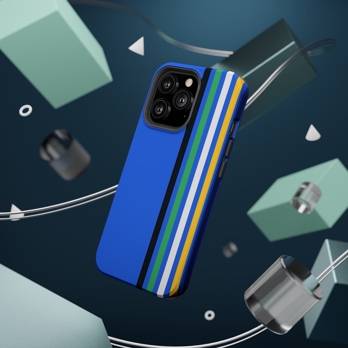 Electric Stripes iPhone 16, 15, 14, 13 - MagSafe Magnetic Tough Case by HitStickers