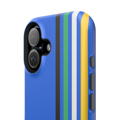 Electric Stripes iPhone 16, 15, 14, 13 - MagSafe Magnetic Tough Case by HitStickers