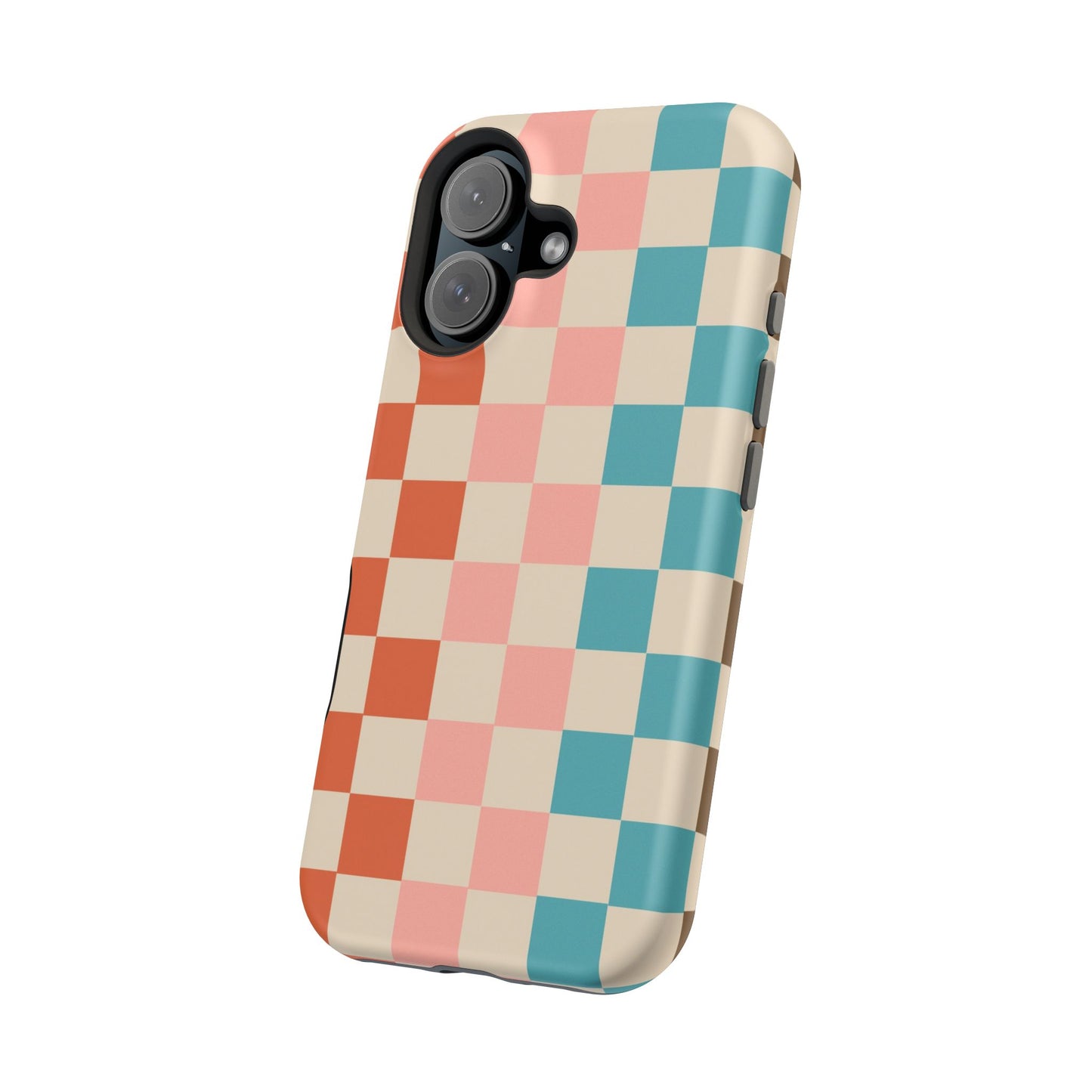 Retro Check Pop – iPhone 16, 15, 14, 13 – MagSafe Magnetic Tough Case by HitStickers