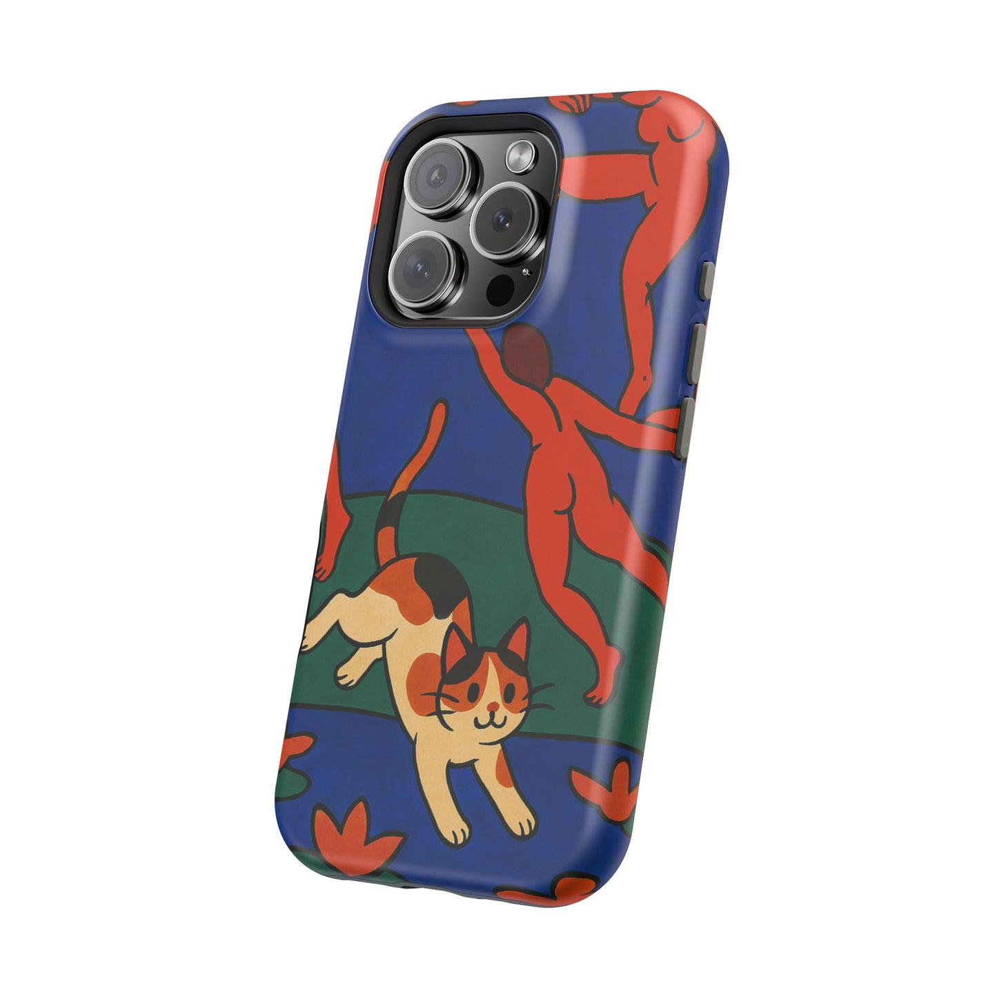 Dancing with the Cat – Matisse Inspired – iPhone 16, 15, 14, 13 – MagSafe Magnetic Tough Case by HitStickers