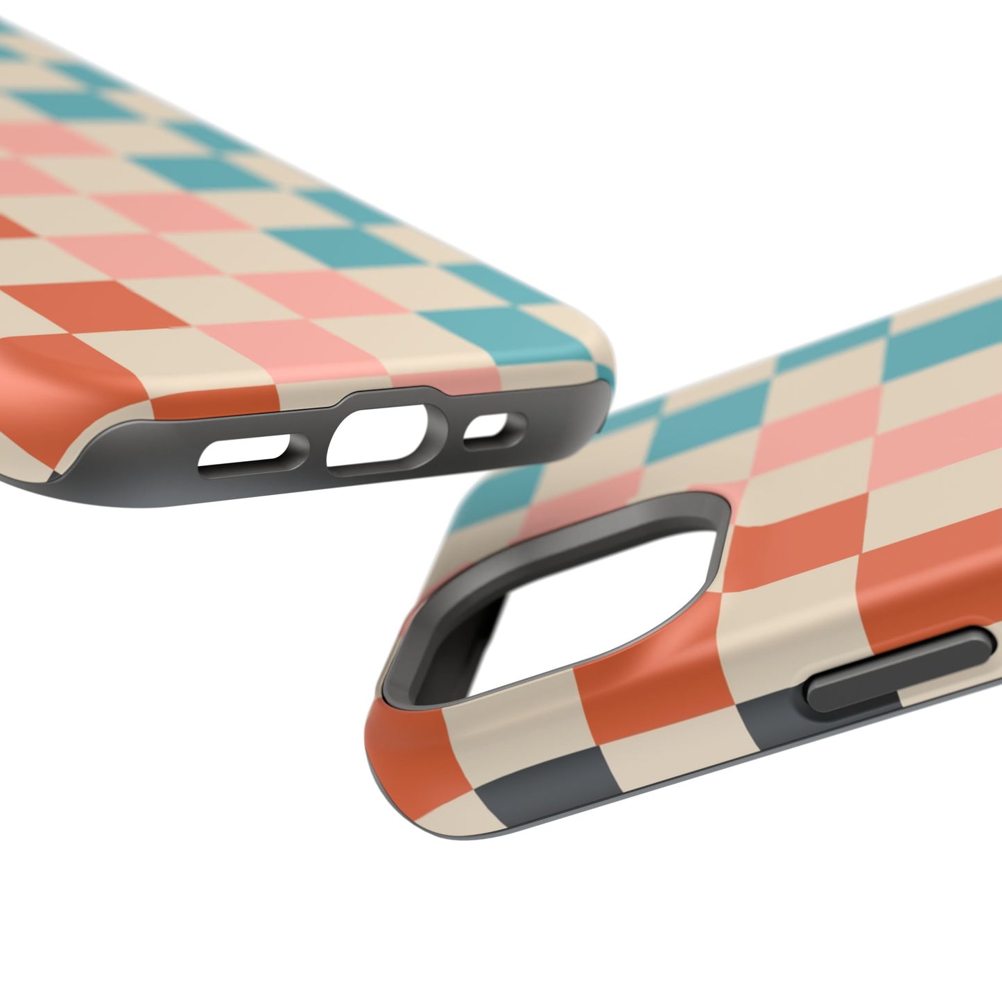 Retro Check Pop – iPhone 16, 15, 14, 13 – MagSafe Magnetic Tough Case by HitStickers