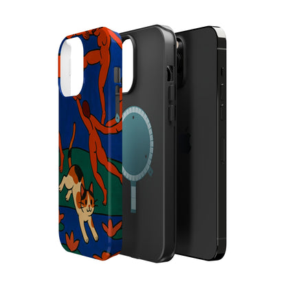 Dancing with the Cat – Matisse Inspired – iPhone 16, 15, 14, 13 – MagSafe Magnetic Tough Case by HitStickers