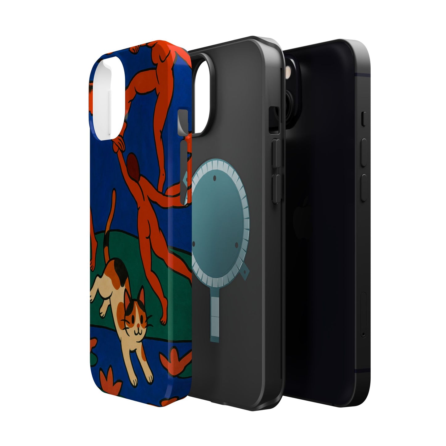 Dancing with the Cat – Matisse Inspired – iPhone 16, 15, 14, 13 – MagSafe Magnetic Tough Case by HitStickers