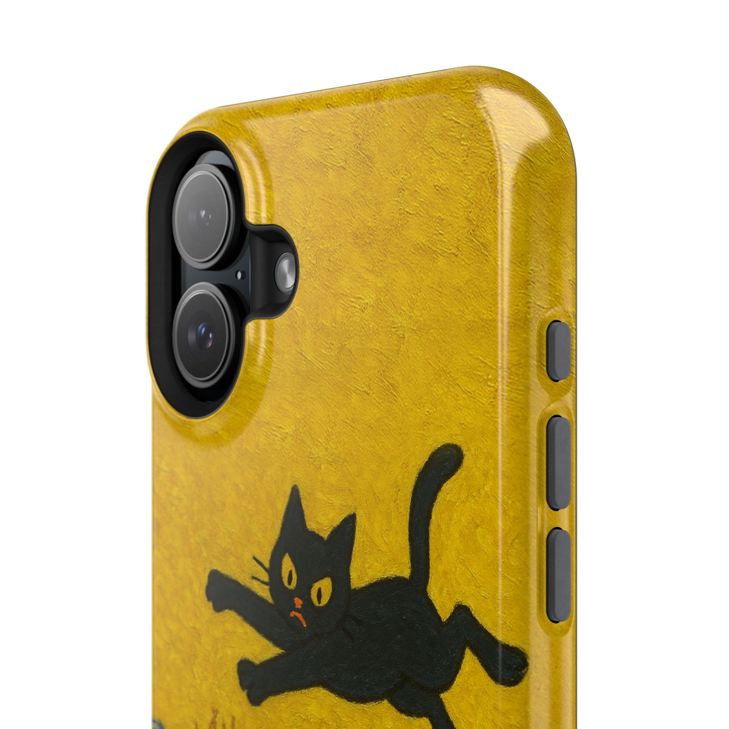 Mischievous Cat & Sunflowers – Van Gogh Inspired – iPhone 16, 15, 14, 13 – MagSafe Magnetic Tough Case by HitStickers