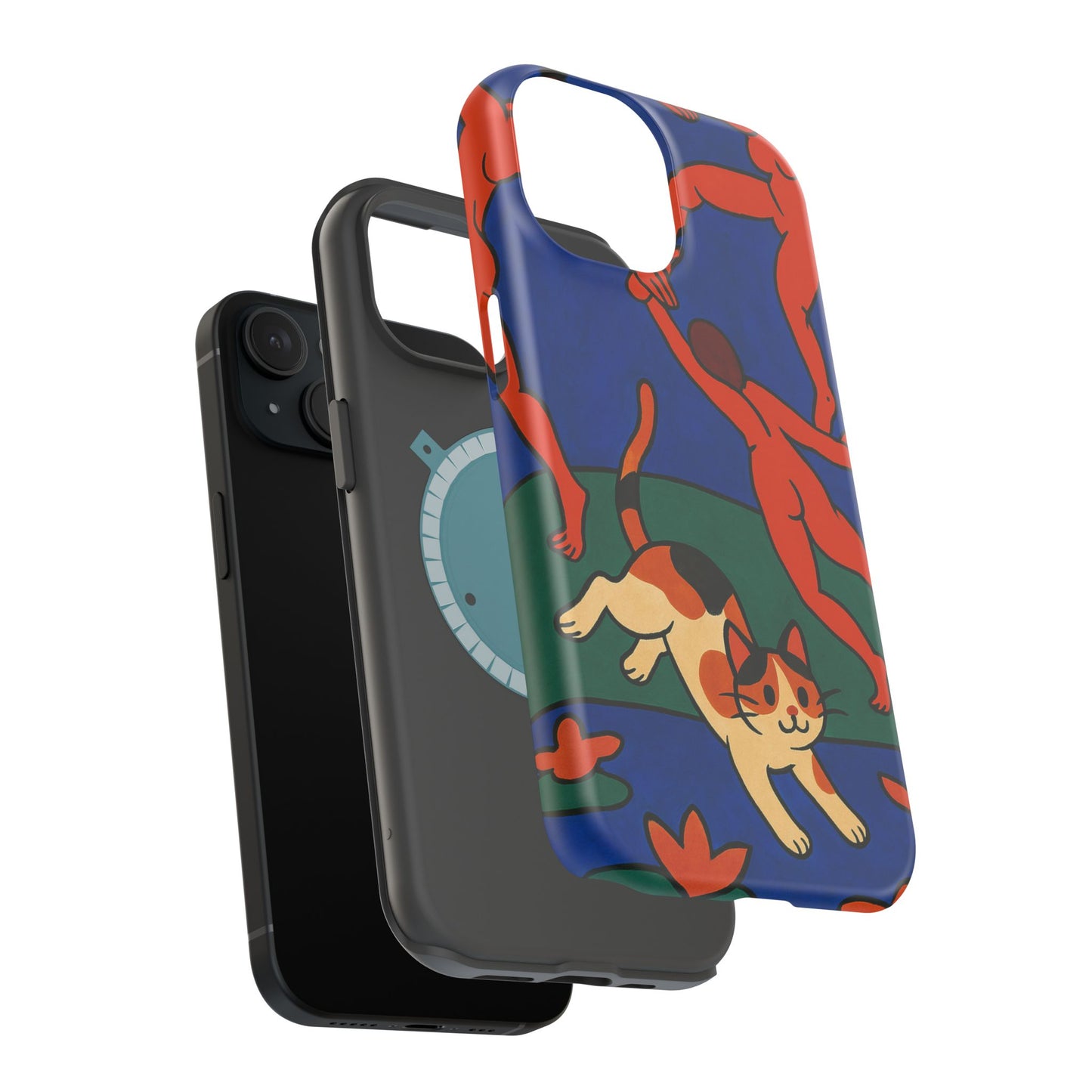 Dancing with the Cat – Matisse Inspired – iPhone 16, 15, 14, 13 – MagSafe Magnetic Tough Case by HitStickers