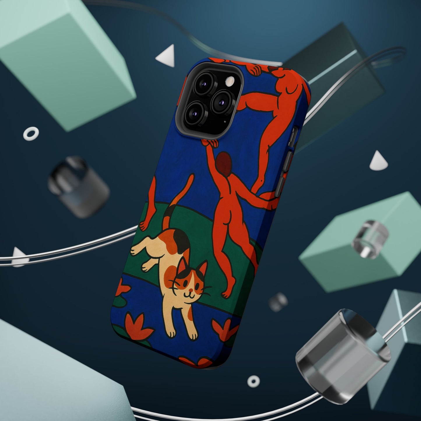 Dancing with the Cat – Matisse Inspired – iPhone 16, 15, 14, 13 – MagSafe Magnetic Tough Case by HitStickers