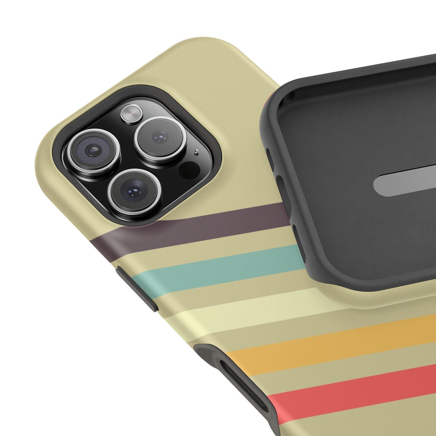 Retro Striped Case for iPhone 16, 15, 14, 13 - MagSafe Magnetic Tough Case by HitStickers
