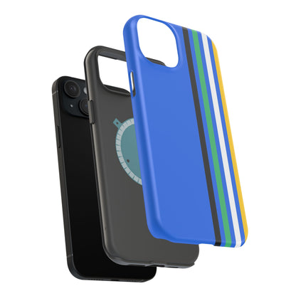 Electric Stripes iPhone 16, 15, 14, 13 - MagSafe Magnetic Tough Case by HitStickers