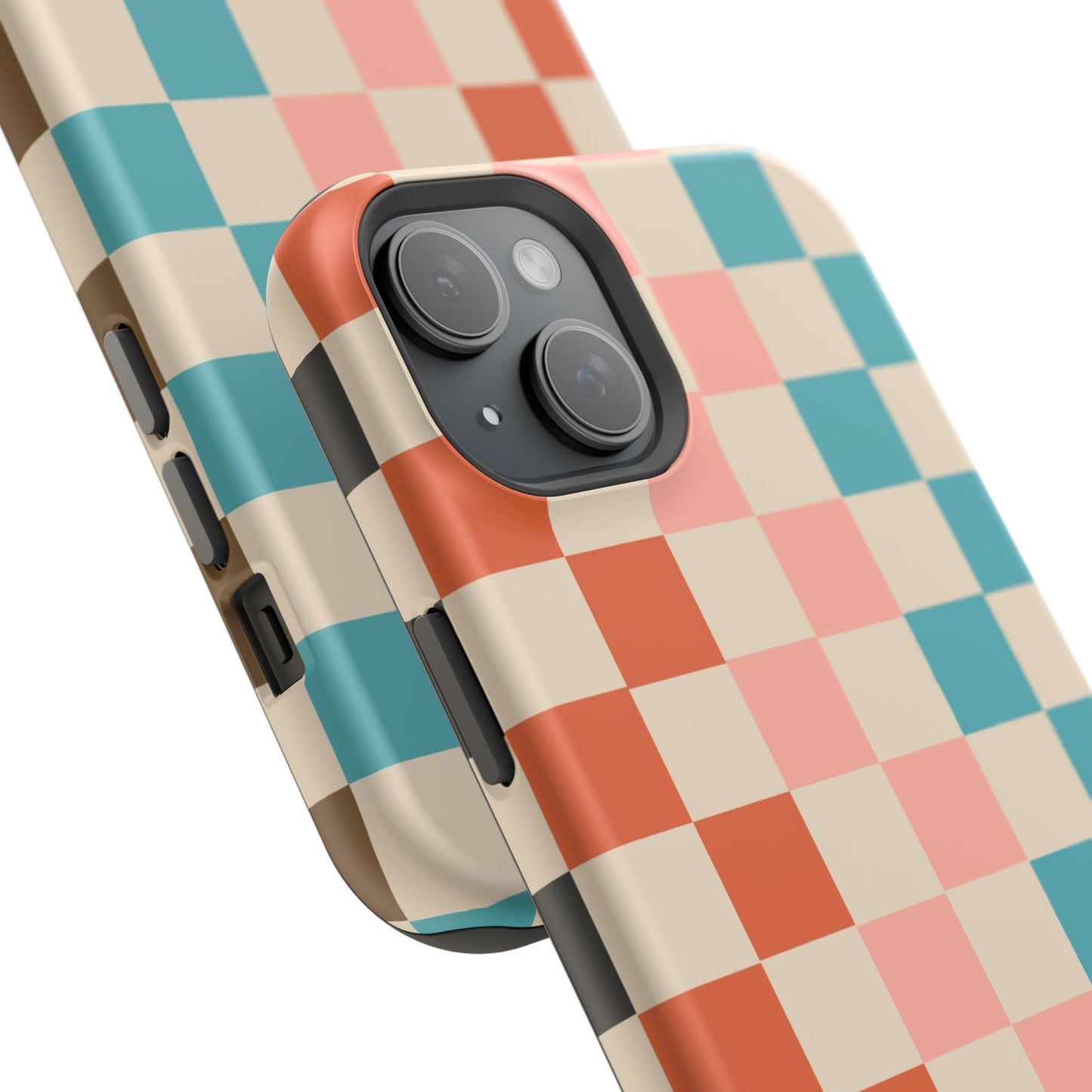 Retro Check Pop – iPhone 16, 15, 14, 13 – MagSafe Magnetic Tough Case by HitStickers