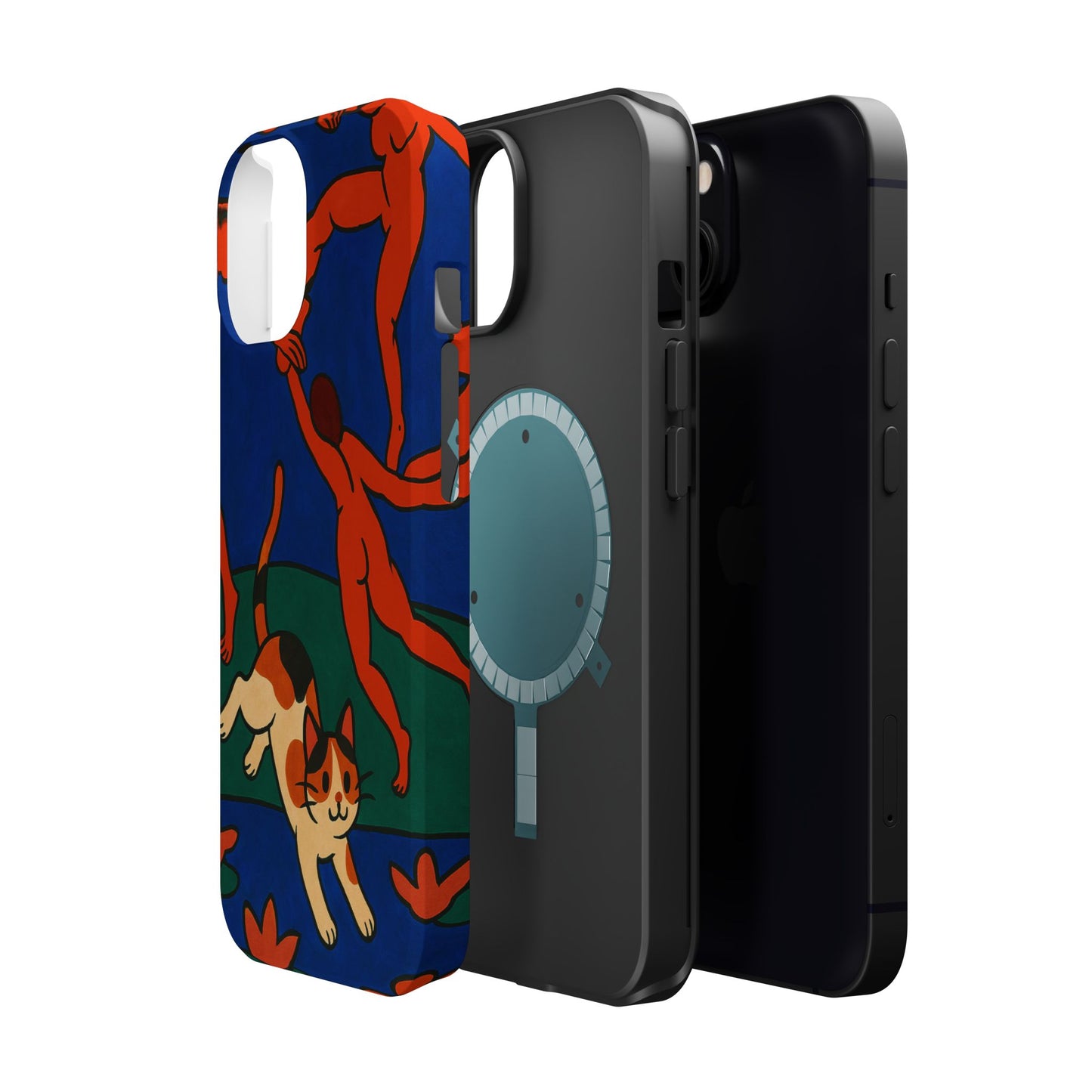 Dancing with the Cat – Matisse Inspired – iPhone 16, 15, 14, 13 – MagSafe Magnetic Tough Case by HitStickers