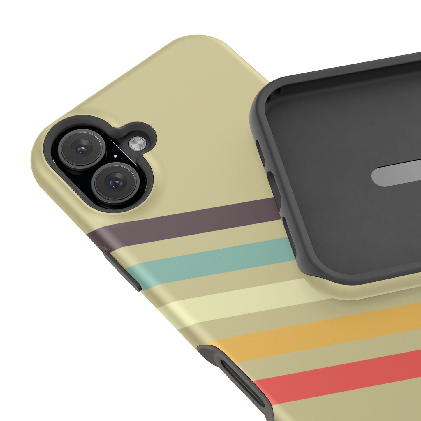 Retro Striped Case for iPhone 16, 15, 14, 13 - MagSafe Magnetic Tough Case by HitStickers